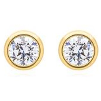 Ohrstecker für Damen aus 14K Gold mit lab grown Diamant