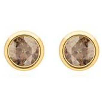 Rauchquarz Ohrschmuck für Damen aus 14 Karat Gold
