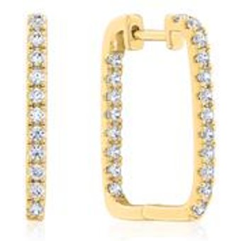 Gold Creolen für Damen mit Brillanten