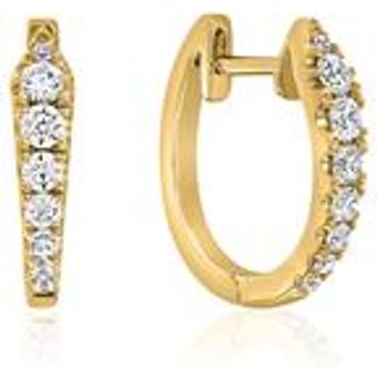 Gold Ohrringe für Damen mit Lab Grown Brillanten