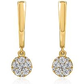 Lab Grown Diamant Ohrringe für Damen aus Gold