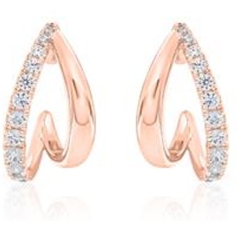 Ohrstecker für Damen aus Roségold mit Diamanten