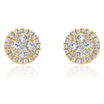 Gold Ohrstecker für Damen mit Diamanten