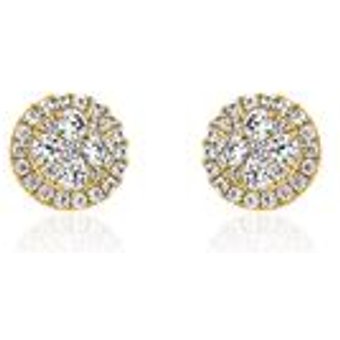 Gold Ohrstecker für Damen mit Diamanten, Lab Grown