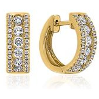 Gold Ohrringe für Damen mit Brillanten