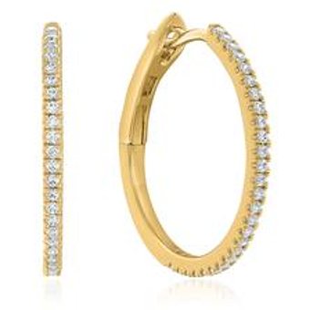 Damen Creolen aus Gold mit Lab Grown Diamanten