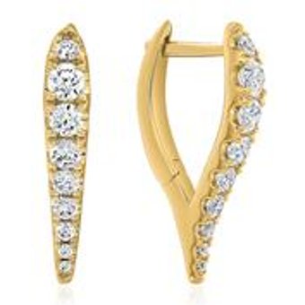 Gold Ohrringe für Damen mit Diamanten