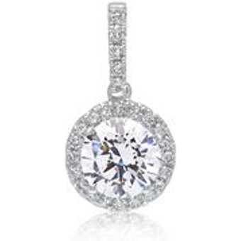 Lab grown Diamantanhänger aus 750er Weißgold