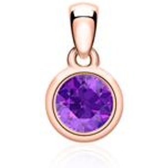 Kettenanhänger aus 585er Roségold mit Amethyst