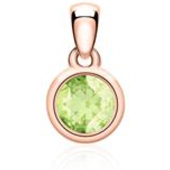 Kettenanhänger aus 585er Roségold mit Peridot