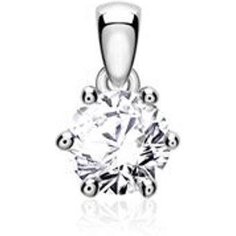 Kettenanhänger aus 14K Weißgold mit Diamant
