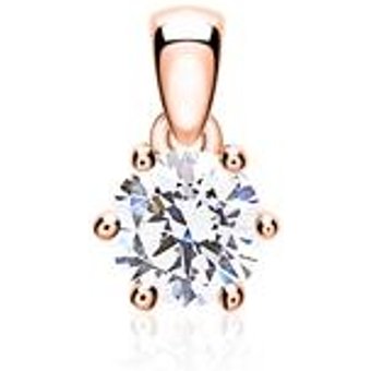 Kettenanhänger aus 14K Roségold mit Diamant, lab grown