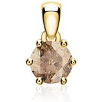 Kettenanhänger aus 585er Gold mit Rauchquarz