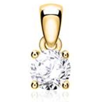 14K Goldanhänger für Damen mit Diamant