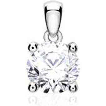 Kettenanhänger aus 14K Weißgold mit Diamant