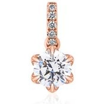 Lab-grown Diamant Anhänger aus 585er Roségold