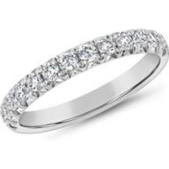 Halber Ewigkeitsring, Weißgold oder Platin, Diamanten