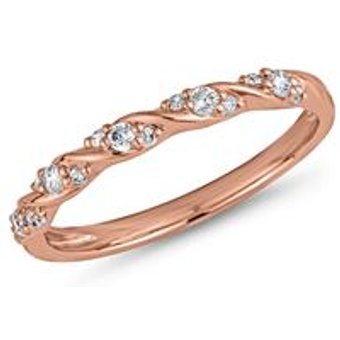 Damenring mit Brillanten aus Roségold