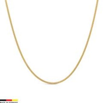 Flach-Panzerkette aus 585er Gold, 1,7 mm Stärke