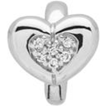 925 Silber Clipcharm mit Zirkonia