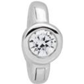 925 Silber Clipcharm mit Zirkonia