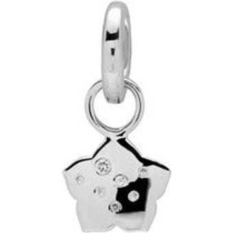 925 Silber Clipcharm mit Zirkonia