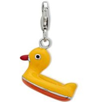 Exklusiver 925 Silber Charm Ente zum Einhängen