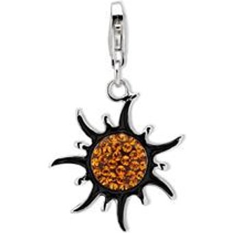 Exklusiver 925 Silber Charm Sonne zum Einhängen