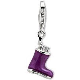Exklusiver 925 Silber Stiefel Charm