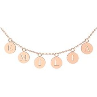 Personalisierte Kette Platelet-Round-Cutout
