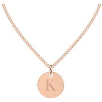 Personalisierte Kette Plate-Round-Engraved