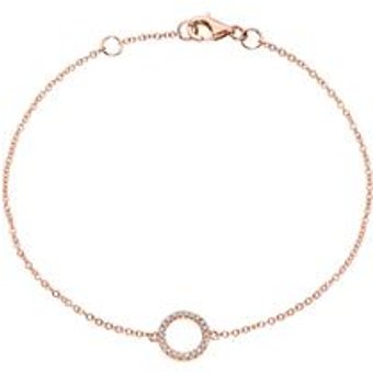 Damen Armband Kreis aus 750er Roségold