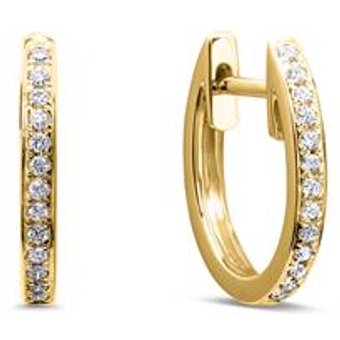 585er Gold Creolen mit Diamanten