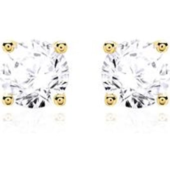 Ohrstecker für Damen aus 14K Gold mit Diamanten