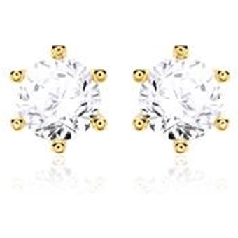 585er Gold Ohrstecker für Damen mit Diamanten
