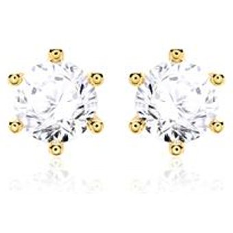 Ohrstecker für Damen aus 14K Gold mit Diamanten