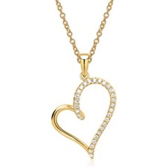 Kette Herz 750er Gelbgold 29 Diamanten