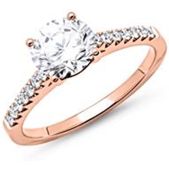 Ring 750er Roségold mit Diamanten