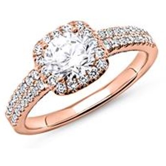 750er Roségold Ring mit Diamanten
