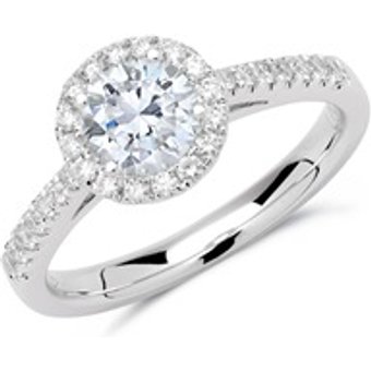 Verlobungsring 950er Platin mit Diamanten