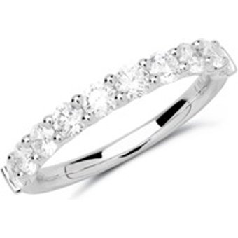 Eternity Ring 750er Weißgold 10 Diamanten