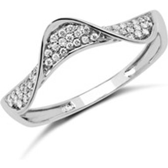 585er Weißgoldring mit 48 Brillanten