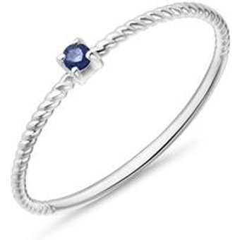 Ring fĂĽr Damen aus 14K Gold mit Saphir