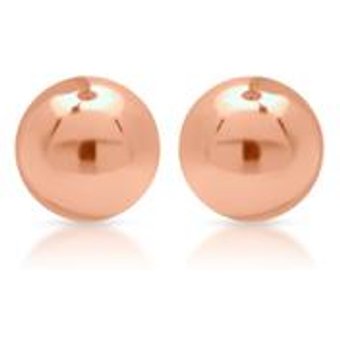 Rosévergoldete Edelstahlohrstecker 6mm