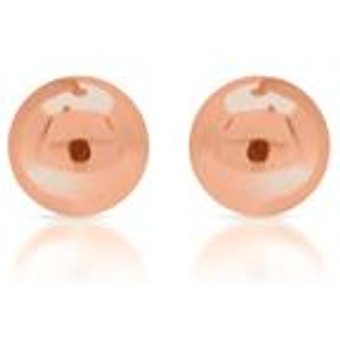Rosévergoldete Edelstahlohrstecker 4mm