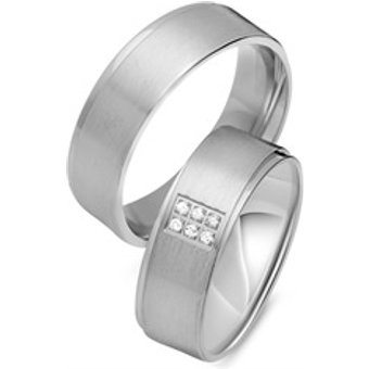 Eheringe 750er Weissgold 6 Brillanten