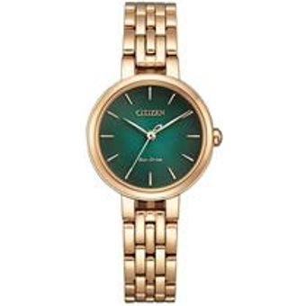 L Elegance Eco-Drive Damenuhr aus Edelstahl, IP Rosé