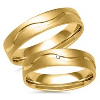 Trauringe aus Gold mit Brillant