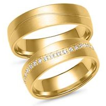 Eheringe aus Gold mit 36 Brillanten