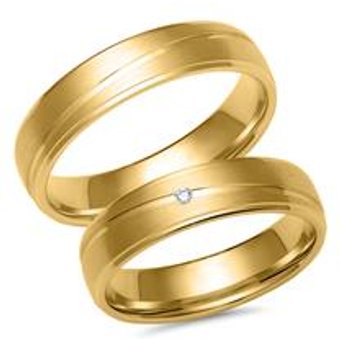 Trauringe aus Gold mit Diamant
